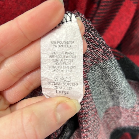 Eggs by èloges Causal Red Buffalo Check A-Line Dress - size Large - Picture 12 of 12